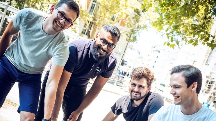 Johannes Lienhart, Pragash Sivananthaguru, Jonas Wüst et Gallus Kaufmann (de g. à dr.) font leur entrée dans le classement et atteignent directement le top 10.