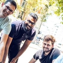 Johannes Lienhart, Pragash Sivananthaguru, Jonas Wüst et Gallus Kaufmann (de g. à dr.) font leur entrée dans le classement et atteignent directement le top 10.