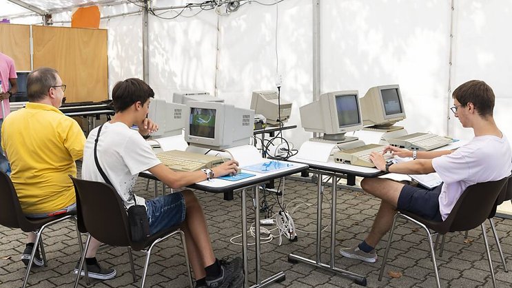 Le public pouvait renouer le contact avec des ordinateurs vintage.