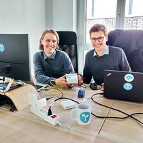 De g.à d.: Jean-Charles Fosse et Johann Bigler, cofondateurs de ThinkEE.