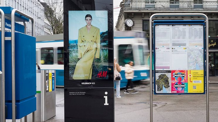 La publicité commerciale pourrait disparaître à l'avenir du paysage urbain zurichois (Photo d'illustration).