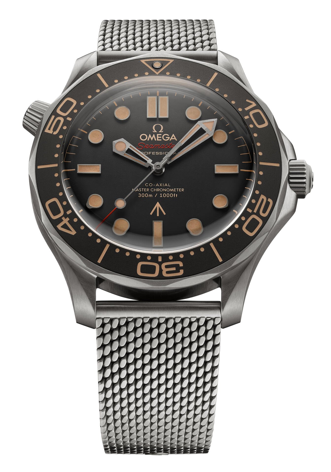 L’Omega Seamaster Diver 300M avec bracelet milanais&nbsp;: 9500 francs.