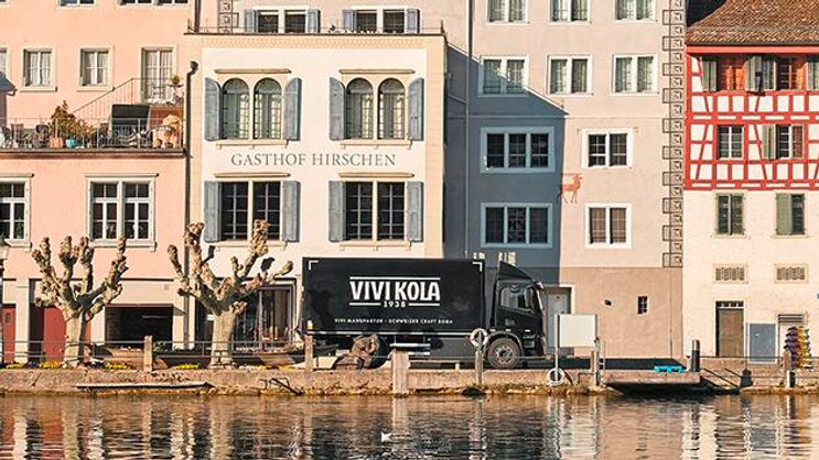 La marque suisse Vivi Kola livre ses sodas en IVECO roulant au GNC.