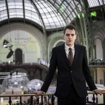 Le fondateur de Mistral AI, Arthur Mensch, lors du AI Action Summit à Paris.