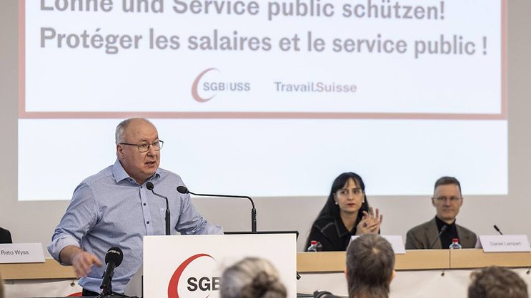Pierre Yves Maillard, président de l'USS, soutient l'ouverture vis-à-vis de l'UE, pour autant qu'elle bénéficie aux travailleurs.