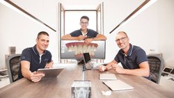 Eric Berger, Edgar De Oliveira et Samuel Schwab travaillent avec des dentistes et bientôt des salons esthétiques.