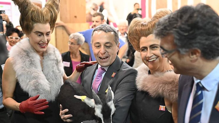 Le président de la Confédération Ignazio Cassis a participé à l'ouverture de l'Olma comme le veut la tradition.
