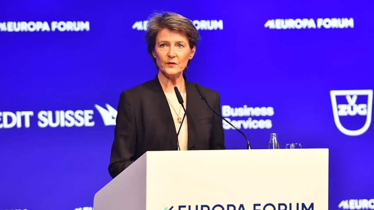Lors de l'ouverture de l'Europa Forum Annual Meeting 2022, Simonetta Sommaruga s'est montrée optimiste quant à la possibilité pour la Suisse de trouver une solution avec l'Europe.