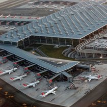 Inauguré  fin 2018 l'aéroport d'Instabul a vu le nombre de passagers y transitant augmenter de 5,5% en 2025 (archives).