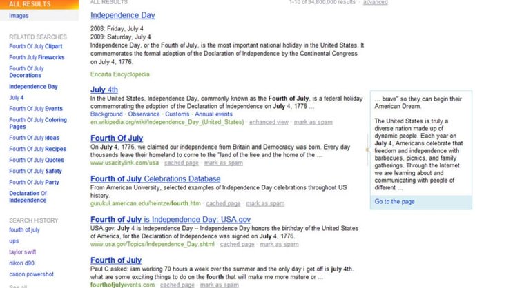 Le nouveau Bing est disponible seulement en version-test pour l'instant (archives).