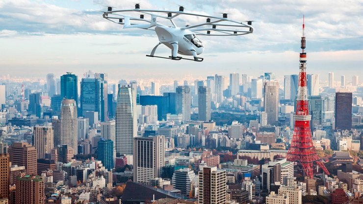 La société allemande Volocopter a testé en décembre 2023 des taxis volants sur les villes japonaises d’Amagasaki et d’Osaka, en vue de l’exposition universelle 2025 qui aura lieu dans cette dernière
