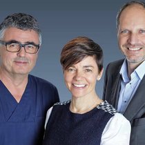 Les trois cofondateurs de Soignez-moi.ch, Daniel Fishman, Carole Matzinger et Romain Boichat.
