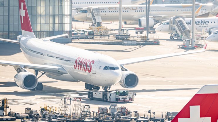 L'ensemble des compagnies aériennes du groupe Lufthansa, dont Swiss, suspendent leurs vols vers le Moyen-Orient au moins jusqu'au 30 avril inclus (archives).