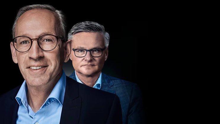 Philip Wyss (à gauche), CEO de Coop et Mario Irminger, patron de Migros.