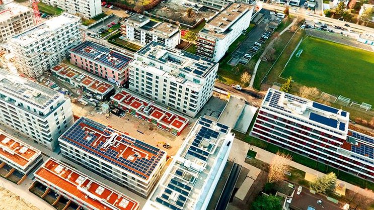 A Nyon, le projet des Jardins du Couchant s’approvisionne d’énergie à 80% sans émission de CO2. Il permet d'économiser 400 tonnes de CO2 par an.