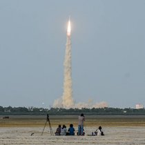 Ce satellite a été expédié dans l'espace à partir du centre spatial Satish Dhawan à Sriharikota, à l'image de ce lancement précédent en juillet dernier (Archives).
