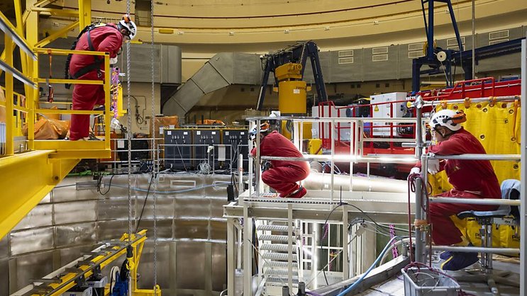 Plus de 300 personnes s'activent au quotidien pour démanteler la centrale de Mühleberg.