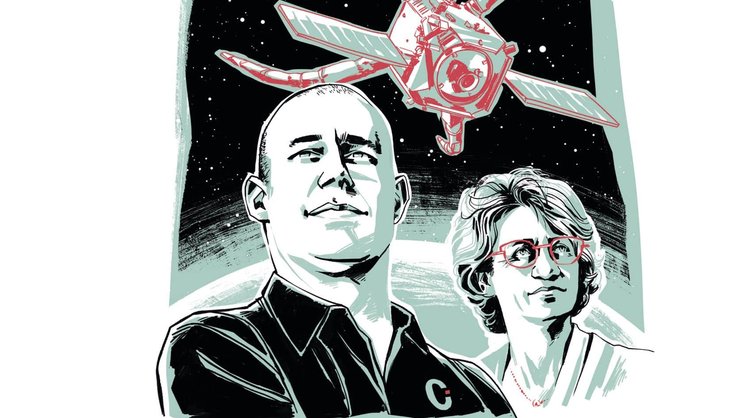 Ils ont à coeur de nettoyer l’espace: Luc Piguet et Muriel Richard.