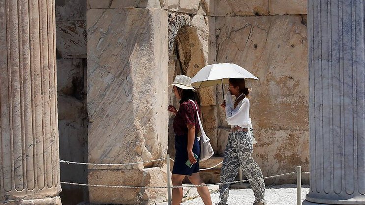 Si des températures de 40°C à 41°C sont attendues à Athènes vendredi et samedi, au sommet de l'Acropole, la véritable température ressentie par le corps est considérablement plus élevée. (photo symbolique)