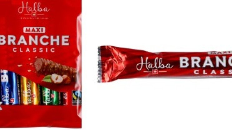 Le rappel concerne les produits "Halba Maxi Branche Classic" en paquet de 45 grammes et en multipack de 5 x 45 grammes.