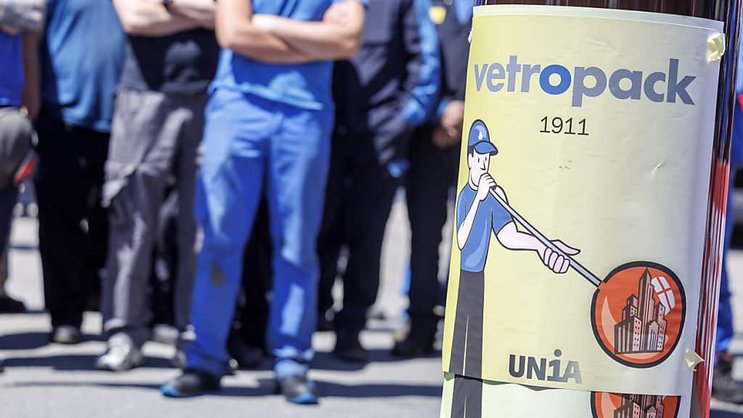 L'annonce de la fermeture de l'usine Vetropack de St-Prex avait provoqué une grève l'an dernier (archives).