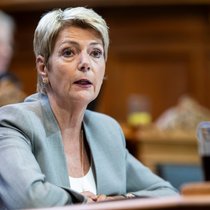 La ministre des Finances Karin Keller-­Sutter reste en retrait en matière de promotion de la place économique.
