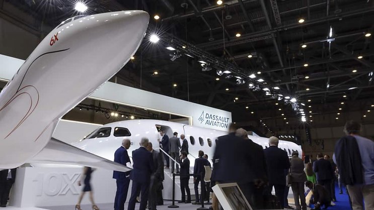 "L'année 2022 est une année historique en terme de prises de commandes", s'est félicité le directeur général du groupe Eric Trappier. (Photo/KEYSTONE/Salvatore Di Nolfi)
