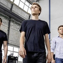 Martin Eichenhofer, Chester Houwink et Giovanni Cavolina (de g. à dr.) ont conçu des imprimantes 3D pour que les industries puissent produire en série.