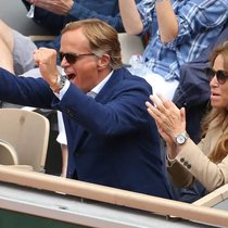 Le patron de Rolex Jean-Frédéric Dufour, ici avec sa femme Anne-Carole Dufour à Roland-Garros 2019.