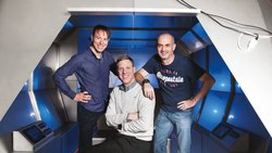 De g. à d.: Mathieu Fivaz, Marc Carrard et Olivier Clerc, trois des sept cofondateurs.