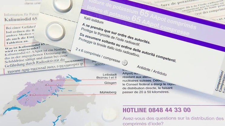 De nouvelles tablettes d'iode seront distribuées à la population l'automne prochain (archives).