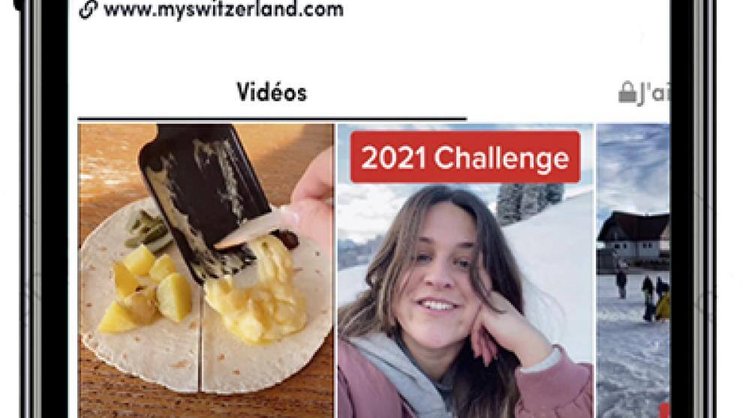 Suisse Tourisme compte 57 000 abonnés sur TikTok depuis le printemps 2020.