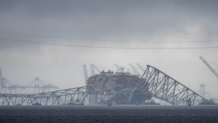 Le pont Francis Scott Key s'est effondré mardi après avoir été percuté par un porte-conteneurs.