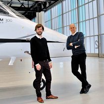(De g. à d.) Guillaume Chassot et Massimo Fiorin, les deux dirigeants de Swiss Aeropole.