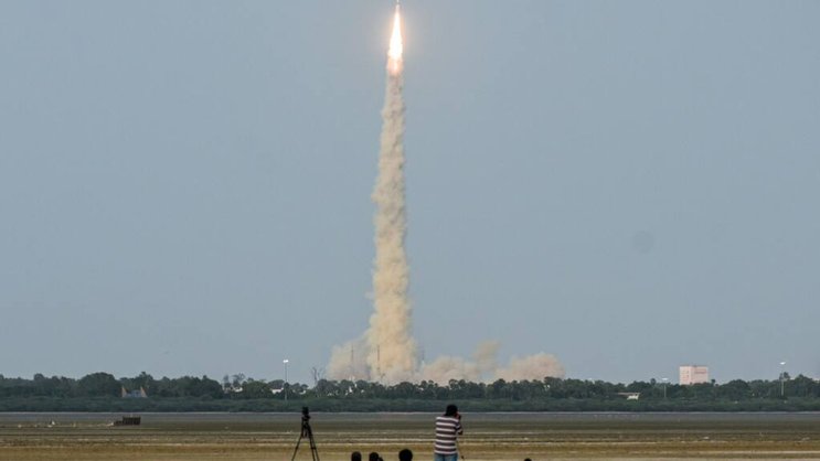 Ce satellite a été expédié dans l'espace à partir du centre spatial Satish Dhawan à Sriharikota, à l'image de ce lancement précédent en juillet dernier (Archives).