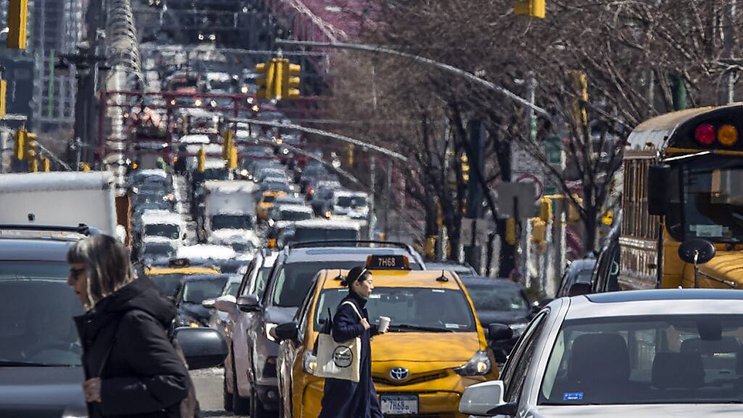 L'introduction d'un péage urbain au centre de New York vise à réduire la pollution atmosphérique et financer le métro vétuste (Photo d'illustration). La zone est fréquemment paralysée par les embouteillages.