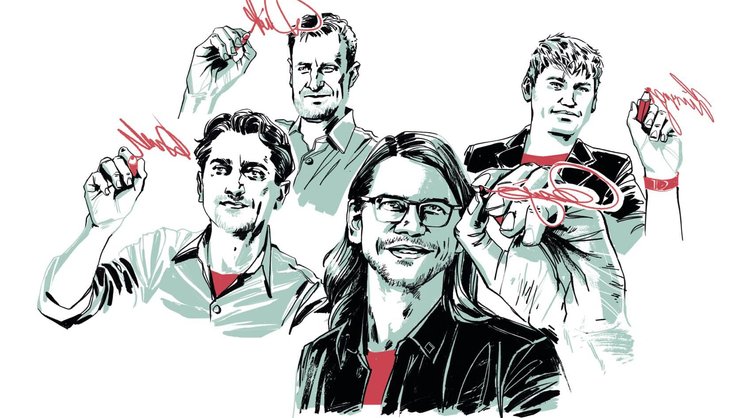 Ils garantissent des gains en efficacité: Waldemar Dick (à g.), Philipp Dick, Roni Oeschger et David Fürsinger.