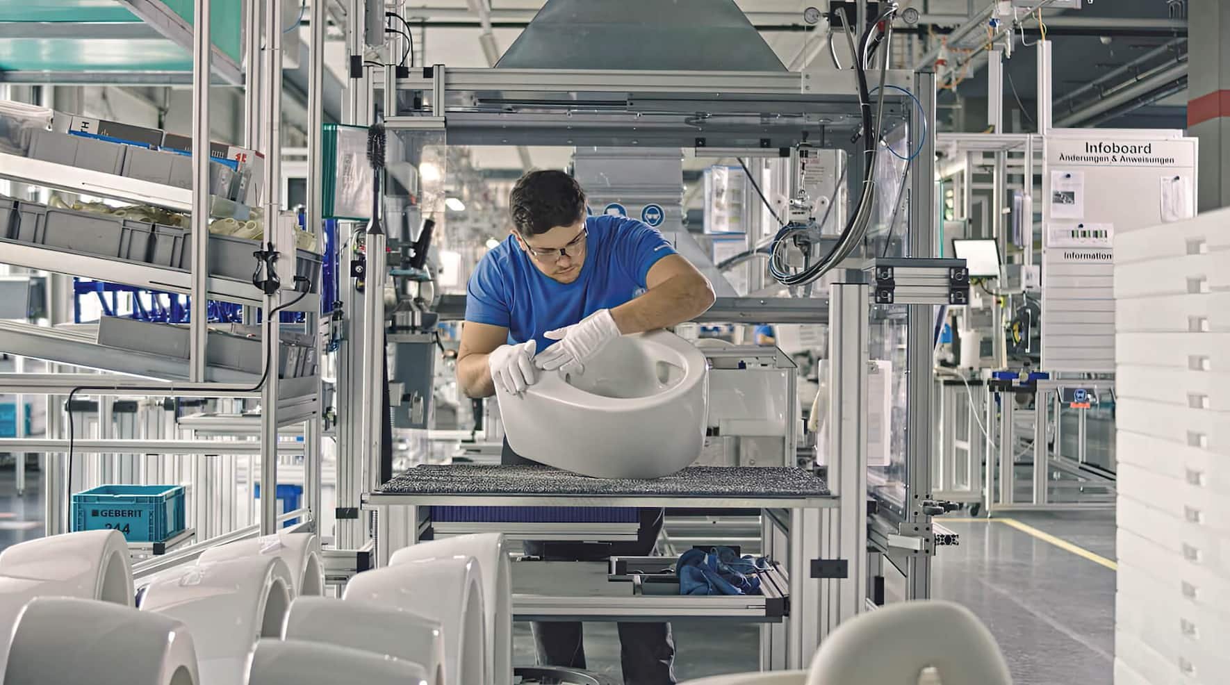 Geberit est un groupe actif dans le monde entier, avec 26 usines et 12 000 employés.