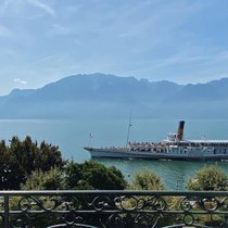 Vue à couper le souffle depuis l'Hôtel des Trois Couronnes.