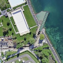 A quelques mètres de la piscine de Morges, la station de pompage recense dix pompes logées sous la dalle du rez-de-chaussée du bâtiment.