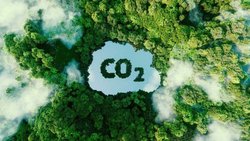 Concept depicting the issue of carbon dioxide emissions and its 