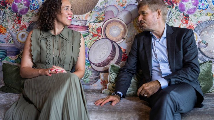 Dominik Isler, directeur de Lucerne Dialogue, et Nicole Büttner, coprésidente du comité consultatif et fondatrice et CEO de Merantix Momentum.